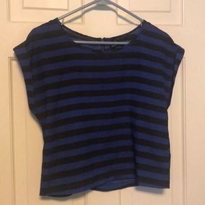 Blue & black striped shirt